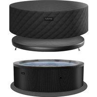 Wave Spas Wave Tahoe 4-Person Foam Hot Tub Bundle with Thermal Cover & Ground Sheet in Black
