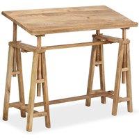 Berkfield Home Drafting Table Solid Mango Wood 116x50x76 cm in Brown | Size: 116 x 50 x 76 cm