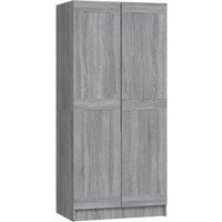 Berkfield Home Wardrobe Grey Sonoma 82.5x51.5x180 cm Engineered Wood
