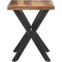 Berkfield Home Sturdy Dining Table 120x60x75 cm Solid Wood with Honey Finish in Brown | Size: 120 x 60 x 75 cm