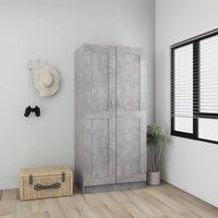 Berkfield Home Wardrobe Concrete Grey 82.5x51.5x180 cm Engineered Wood