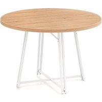 FORGEVIO Round Kitchen Table 47 Inch Dining Table in Natural | Size: 0.6m2