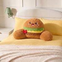 OHS Kids Hammy The Hamburger Cuddle Cushion Backrest Reading Pillow
