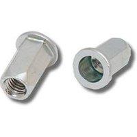 JRP Riveting Products M8 X 18.0 Steel Rivet Nuts JRPRNSFHH0835 in Silver
