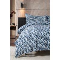 Deyongs Pattern Duvet Cover Bedding Set Triangles in Blue | Size: Single