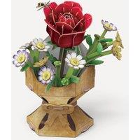Lagoon 3D Puzzle Flower Bouquet Rose - 120 Pieces - Decorative Model in Red