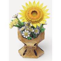 Lagoon 3D Puzzle Flower Bouquet Sunflower - 102 Pieces - Decorative Model in Yellow