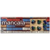 Lagoon Mancala wooden board game with colourful glass beads - One Size