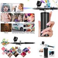 NESTLUNE Cordless Airbrush Kit with Compressor Handheld in Black | Size: 10000mm x 520mm