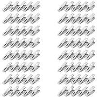 PAWNORA Metal Laundry Clothes Pegs Silver 80x