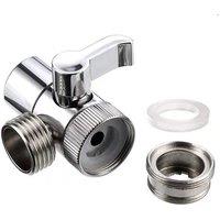PAWNORA 2-in-1 Brass Bidet Shower Head Diverter in Silver