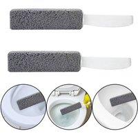 PAWNORA Clean Long Stick for Bowl Brush Toilet Cleaning in Grey