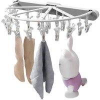 PAWNORA Wall Mounted Clothes Drying Rack in White
