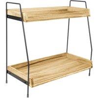 FORGEVIO Kitchen Organizer 2 Tier Spice Rack in Natural | Size: 0.6m2