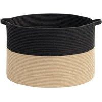 FORGEVIO Black & Coffee Laundry Basket Minimalist Storage | Size: 0.6m2