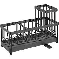 FORGEVIO Black Kitchen Sink Caddy with Auto-Draining Tray | Size: 0.6m2