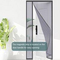 FLAVORA 80*200cm Magnetic Door Net Insect Magic Screen Bug Mosquito in Grey | Size: 100 cm