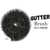 FLAVORA 1pc Gutter Brush Leaf Guard Filter Protection Cleaning Pipe in Black | Size: 100 cm x 15 cm