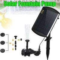 FLAVORA 1.8W Solar Water Fountain Pump Bird Bath Solar Powered in Black | Size: 100 cm x 15 cm