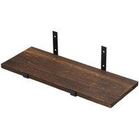 KORVIXA Heavy Carbonized Brown Floating Shelves Set of 4 | Size: 100 cm x 100 cm