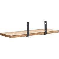KORVIXA Light Carbonized Brown Floating Shelves Set of 4 in Beige | Size: 100 cm x 100 cm
