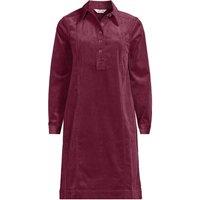 Lands' End Women's Flared A-Line Corduroy Shirt Dress in Burgundy | Size: Medium