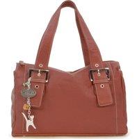 Catwalk Collection Handbags Women's Jane Leather Shoulder Handbag in Tan | Size: Medium