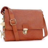 Catwalk Collection Handbags Women's Diana Leather Cross Body Bag in Tan | Size: Medium