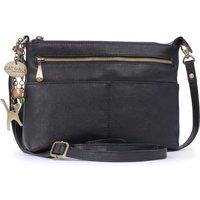 Catwalk Collection Handbags Women's Jenny Leather Cross Body Bag in Black | Size: Medium