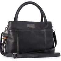 Catwalk Collection Handbags Women's Rosaline Leather Handbag With Detachable Cross Body Strap in Black | Size: Medium