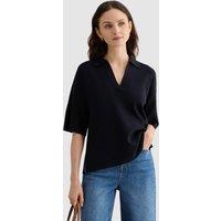 Hobbs London Women's Lenora Polo Jumper in Dark Navy | Size: Small