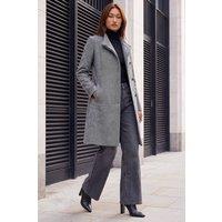 Roman Women's Funnel Neck Coat in Grey | Size: 10