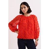 Phase Eight Women's Shayla Textured Blouse in Scarlet | Size: 14