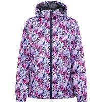 Trespass Women's Indulge Foliage Print Packaway Jacket in Light Pink | Size: Large
