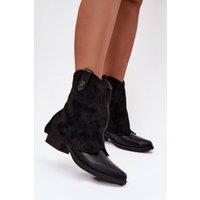 Love Lace Women's Heel Boots with Low Heel Step In Comfort for Everyday Wear in Black | Size: 4.5
