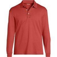 Lands' End Men's Tall Long Sleeve Supima Polo Shirt, Traditional Fit in Burnt Orange | Size: XL