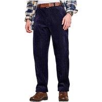 Pegasus Men's Sherpa Lined Corduroy Trousers in Navy | Size: 32R