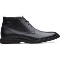 Clarks Men's Atticus LT Hi GORE-TEX Black Leather Ankle Boots, Lace Up | Size: 7.5-Standard Fit