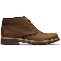 Clarks Men's Morris Peak Beeswax Leather Ankle Boots in Brown | Size: 9.5-Standard Fit