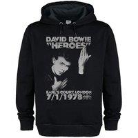 Amplified Men's Heroes 1978 David Bowie Hoodie in Black | Size: Medium
