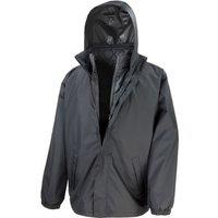 Result Core Men's 3 in 1 Waterproof Jacket in Black | Size: 3XL