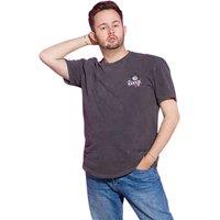 Labyrinth Men's Should You Need Us Tattoo Vintage Wash Back Print T-Shirt in Charcoal | Size: Large