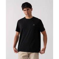 Moose Knuckles Men's Short Sleeve Crew Neck Logo Detail T-Shirt in Black | Size: Medium