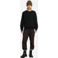 Moose Knuckles Men's Long Sleeve Crew Neck Logo Detail Regular Fit Sweatshirt in Black | Size: Medium