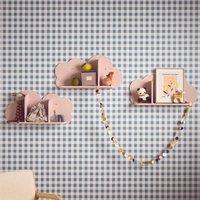 sweeek Set of 3 cloud wall shelves for children's bedroom in Pink