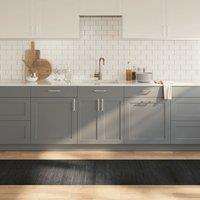 Berkfield Home Rug Rectangular Grey 70x500 cm Bamboo | Size: Medium