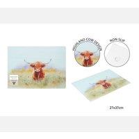 KDMD Highland Cow Worktop Saver 2 Pack in Brown