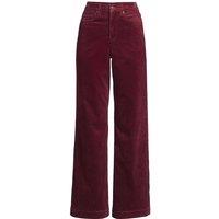 Lands' End Women's Plus Wide Leg Cord Jeans, High Waisted in Burgundy | Size: 28