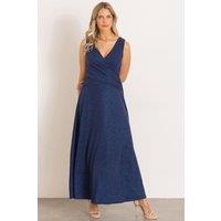 Klass. Women's Shimmer Sleeveless Maxi Dress in Midnight | Size: 22