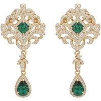Latelita Women's Claridge Drop Earrings Emerald Gold in Green